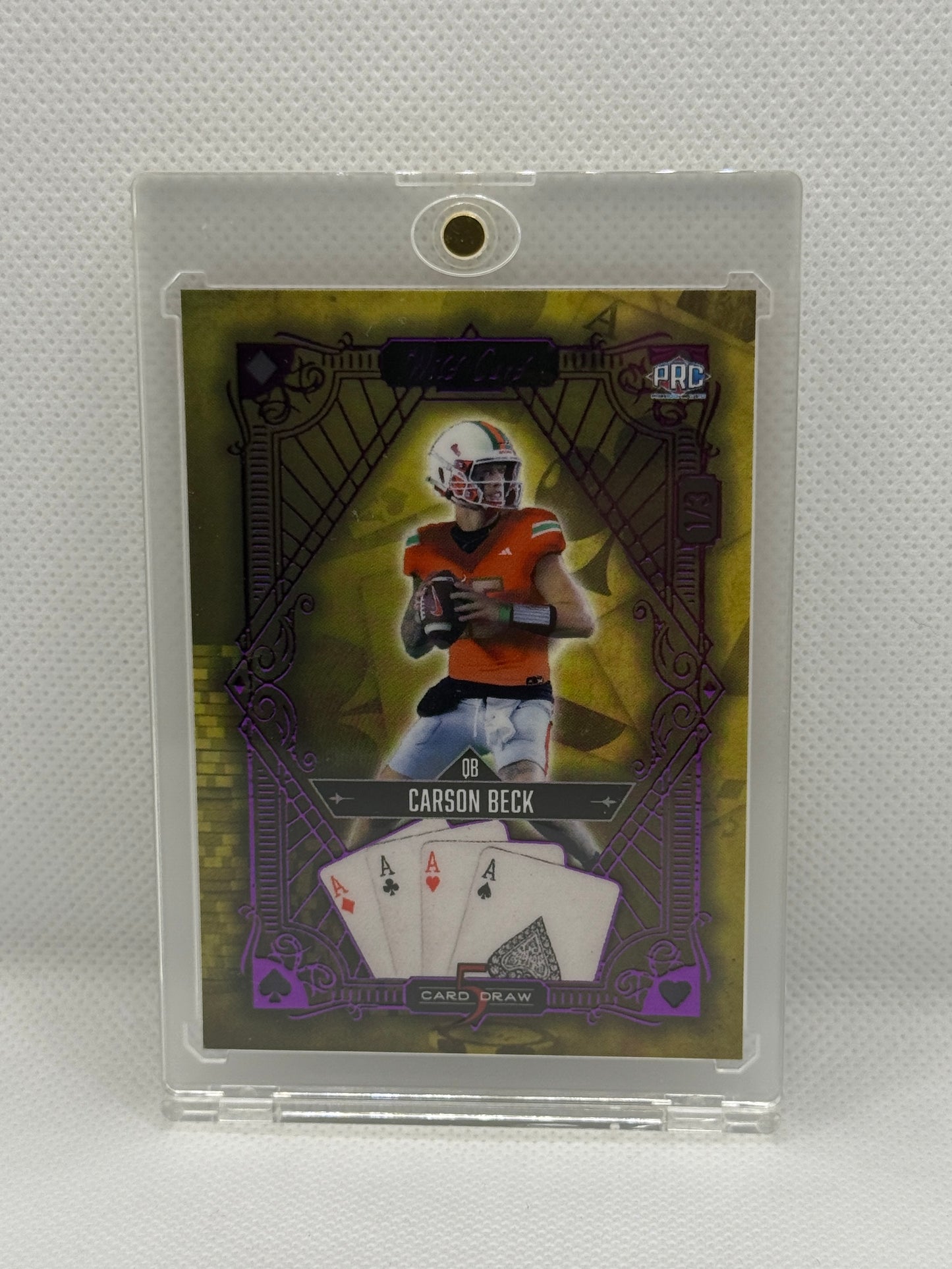 2024 Wild Card 5 Card Draw S5CDV-CB Carson Beck Pre-Rookie Card - Raw