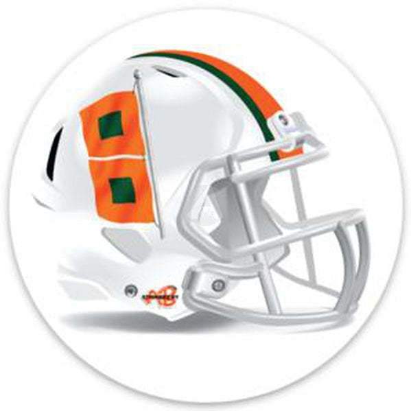 Hurricane Warning Flag Helmet Circle Sticker