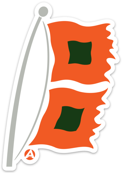 Hurricane Warning Flag 2.0 Sticker
