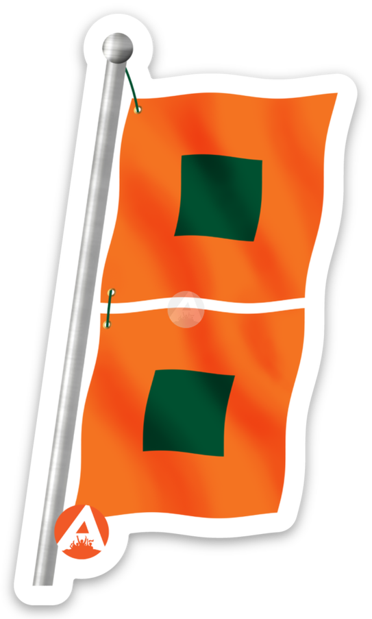 Hurricane Warning Flag Magnet