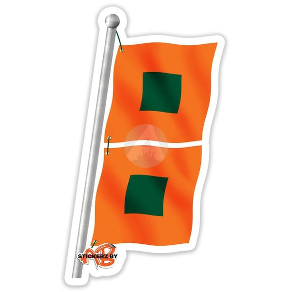 Hurricane Warning Flag Sticker
