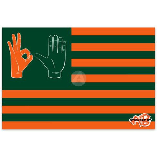Jumbo Miami Flag Sticker