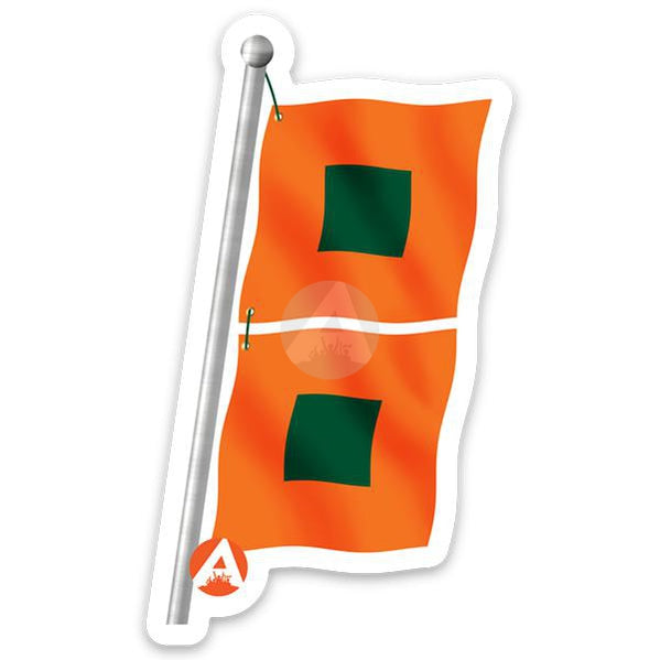 Hurricane Warning Flag Sticker