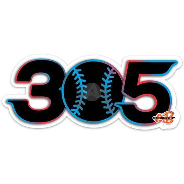 305 Baseball Sticker