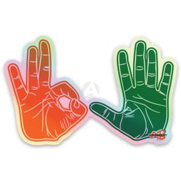 305 Hands 2.0 Holographic Sticker