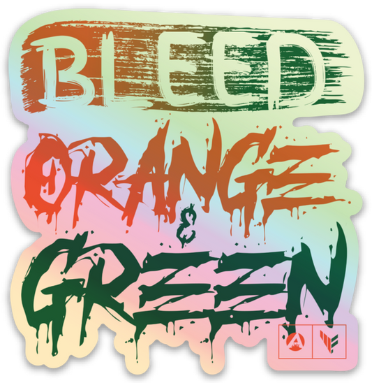 Bleed Orange & Green Holo Sticker - Miami Flo Collaboration