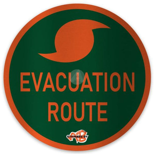 Hurricane Evacuation Route Circle Sticker