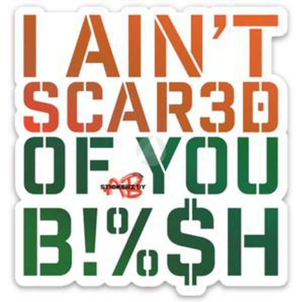 I AIN'T SCARED OF YOU B!%$H HOLOGRAPHIC STICKER